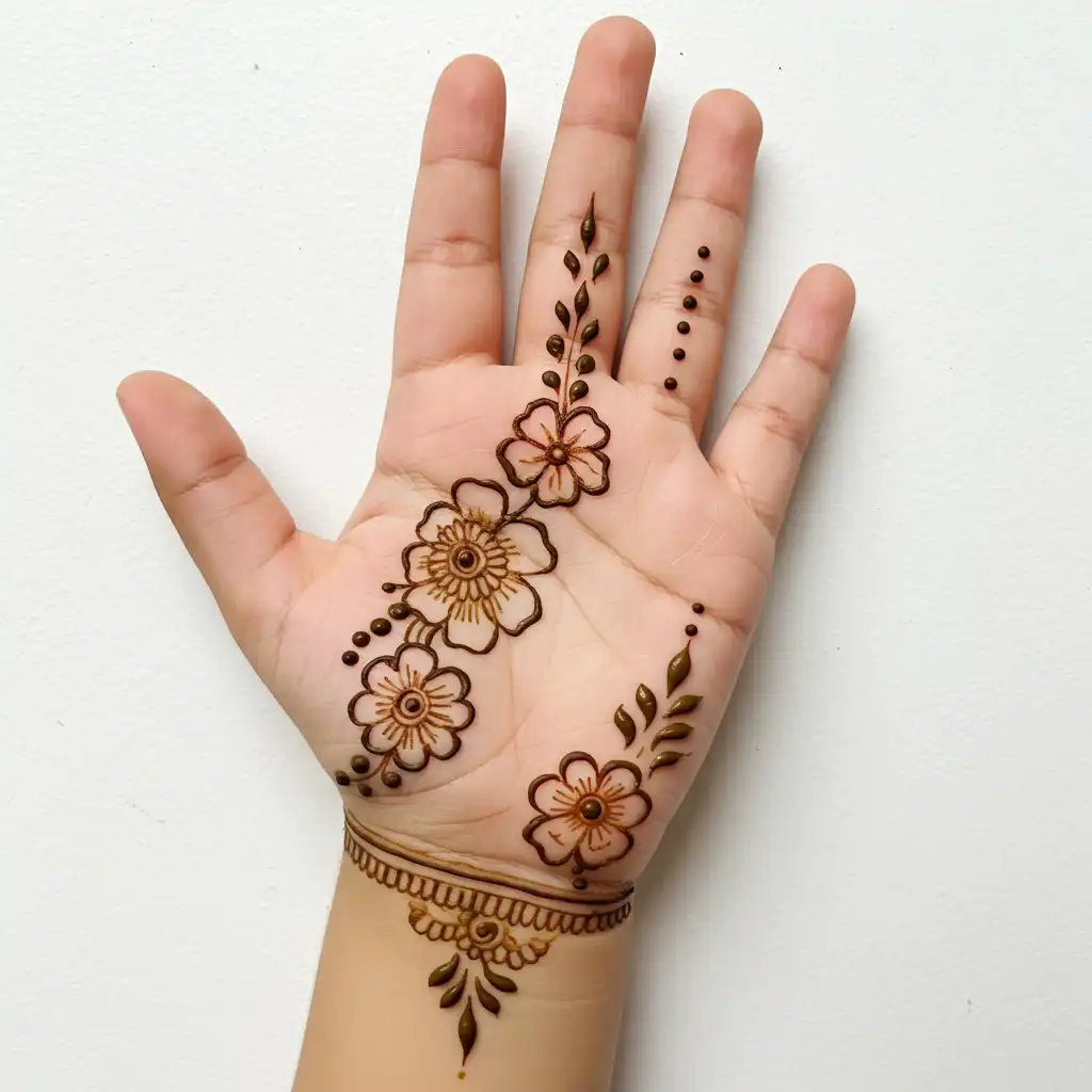 Kids cute mehndi design 136 Kids cute mehndi design 136