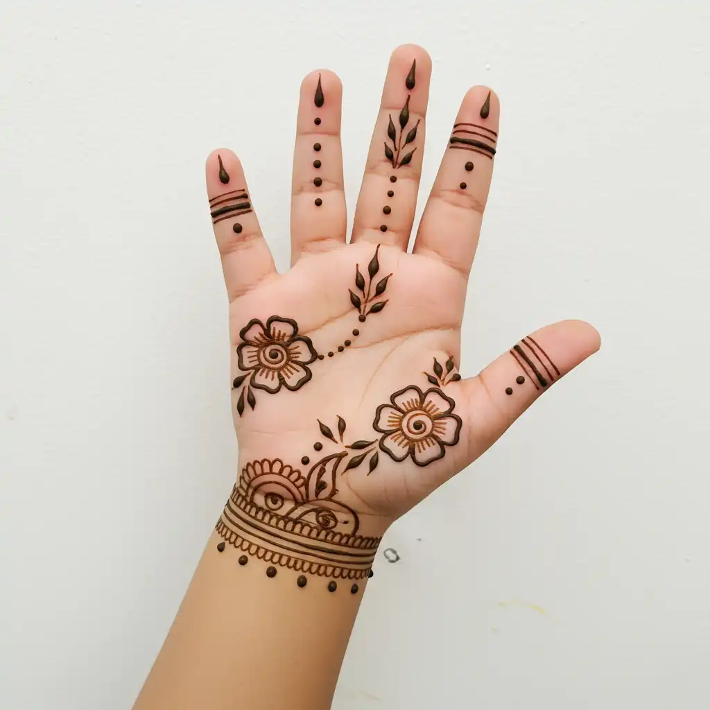 Kids cute mehndi design 137 Kids cute mehndi design 137