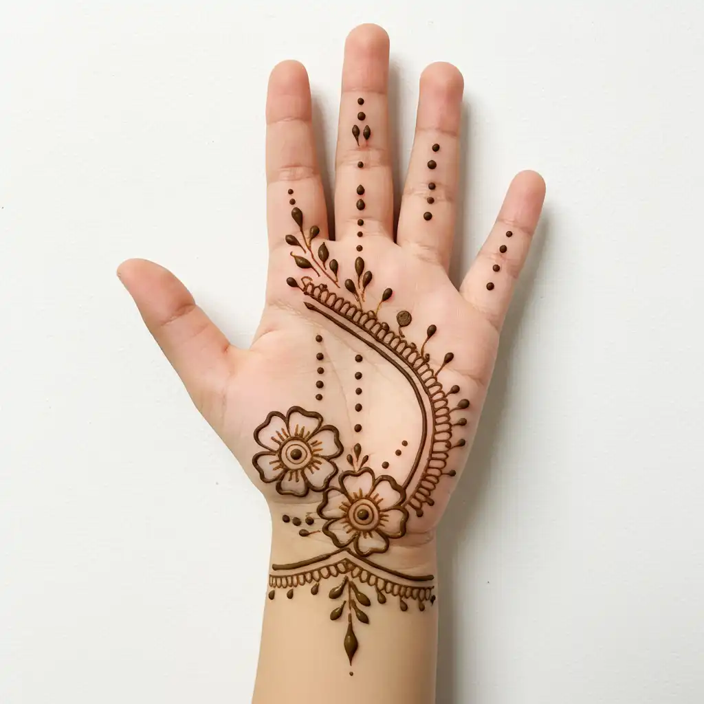 Kids cute mehndi design 139 Kids cute mehndi design 139