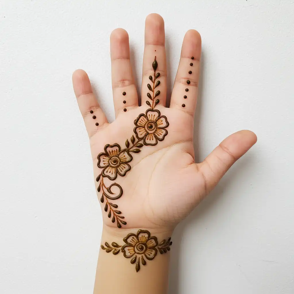 Kids cute mehndi design 142 Kids cute mehndi design 142