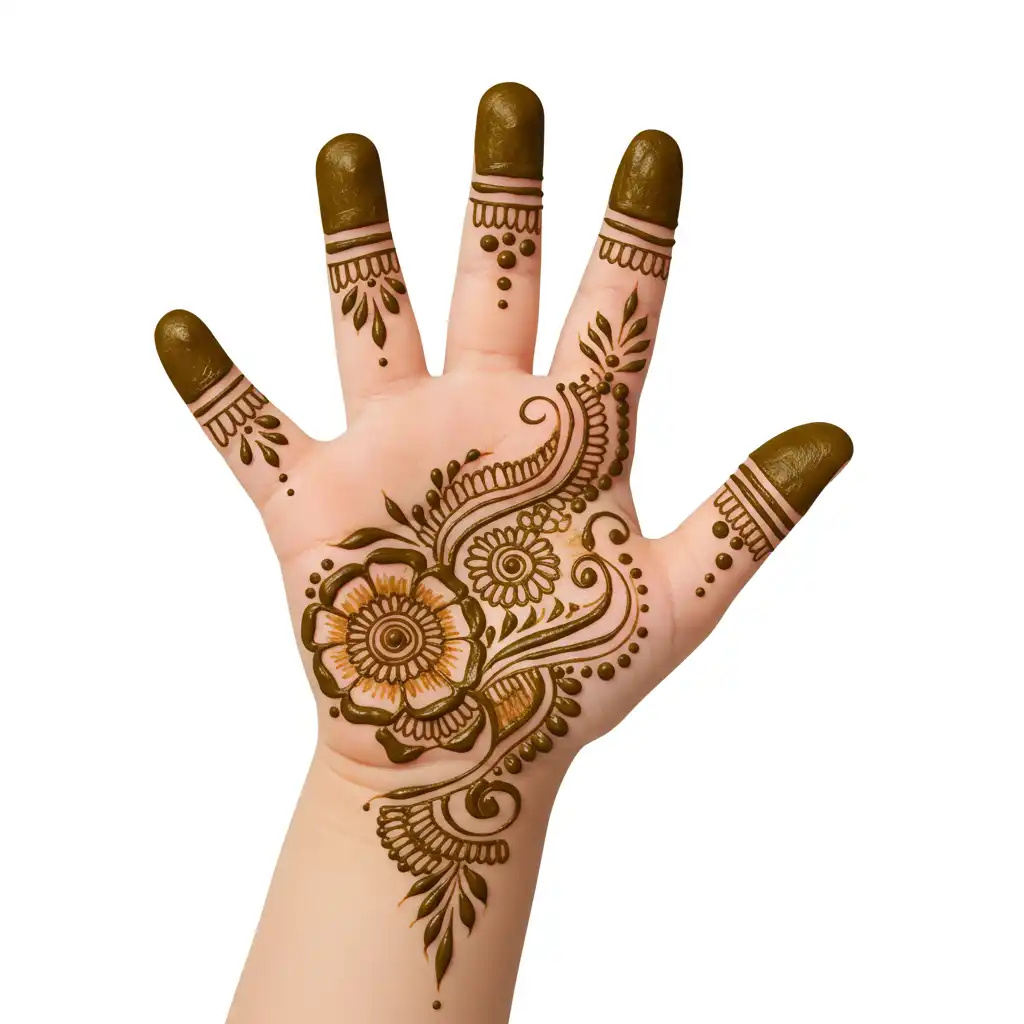Kids cute mehndi design 143 Kids cute mehndi design 143