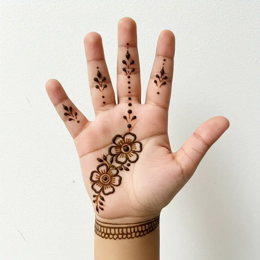 Kids cute mehndi design 144 Kids cute mehndi design 144