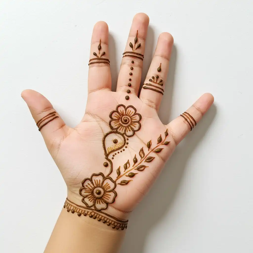 Kids cute mehndi design 146 Kids cute mehndi design 146