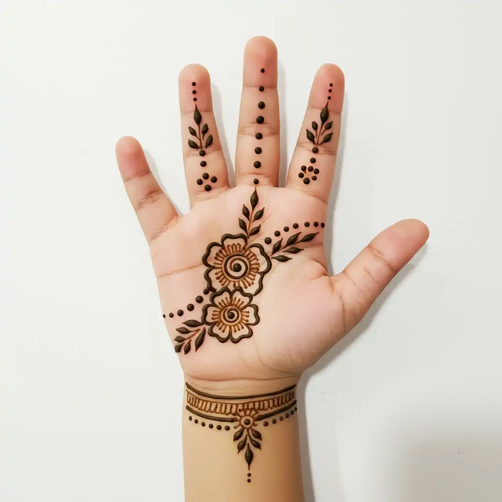 Kids cute mehndi design 147 Kids cute mehndi design 147