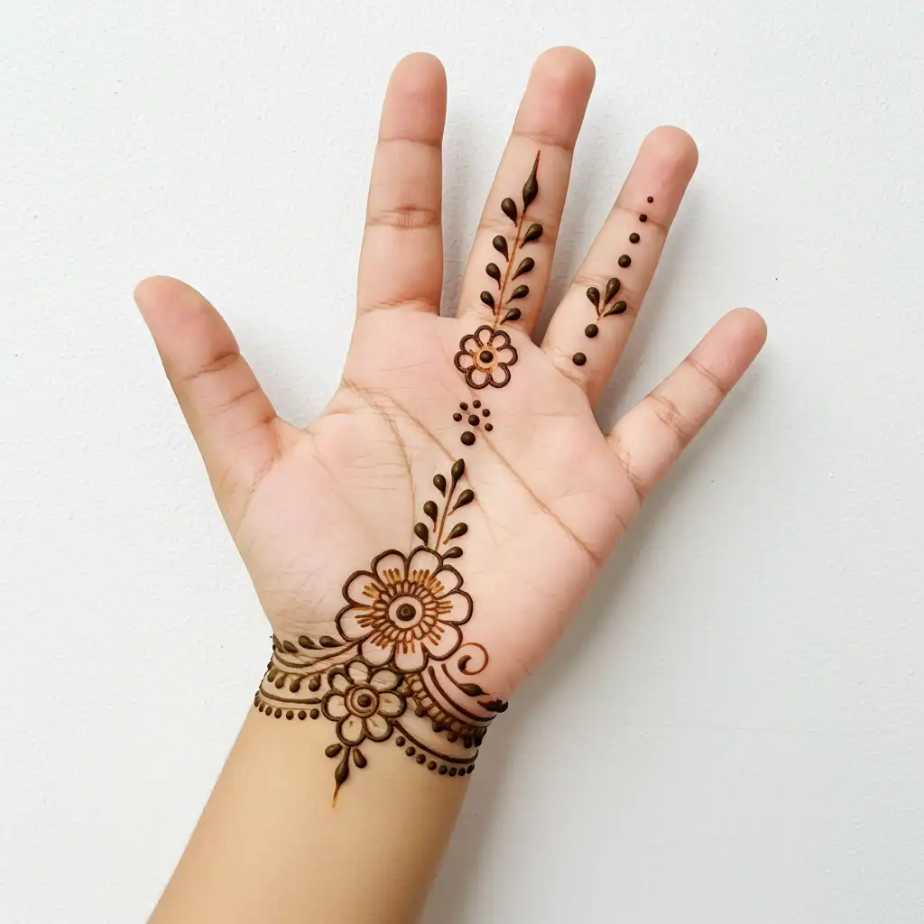 Kids cute mehndi design 149 Kids cute mehndi design 149