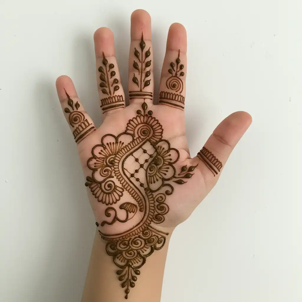 Kids cute mehndi design 150 Kids cute mehndi design 150