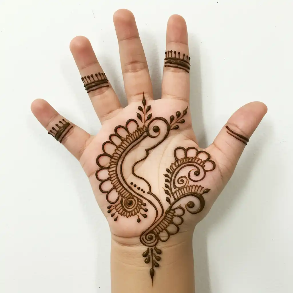 Kids cute mehndi design 151 Kids cute mehndi design 151