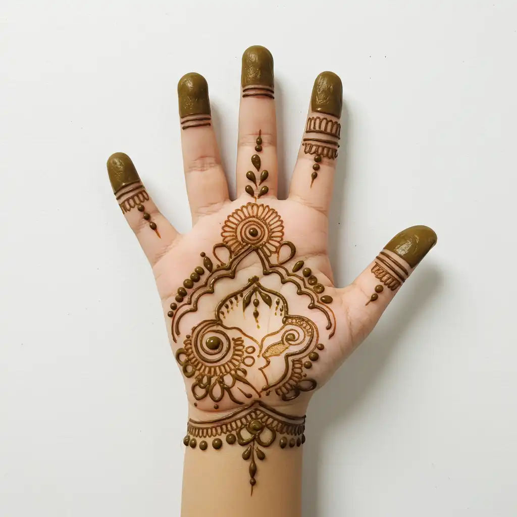 Kids cute mehndi design 152 Kids cute mehndi design 152