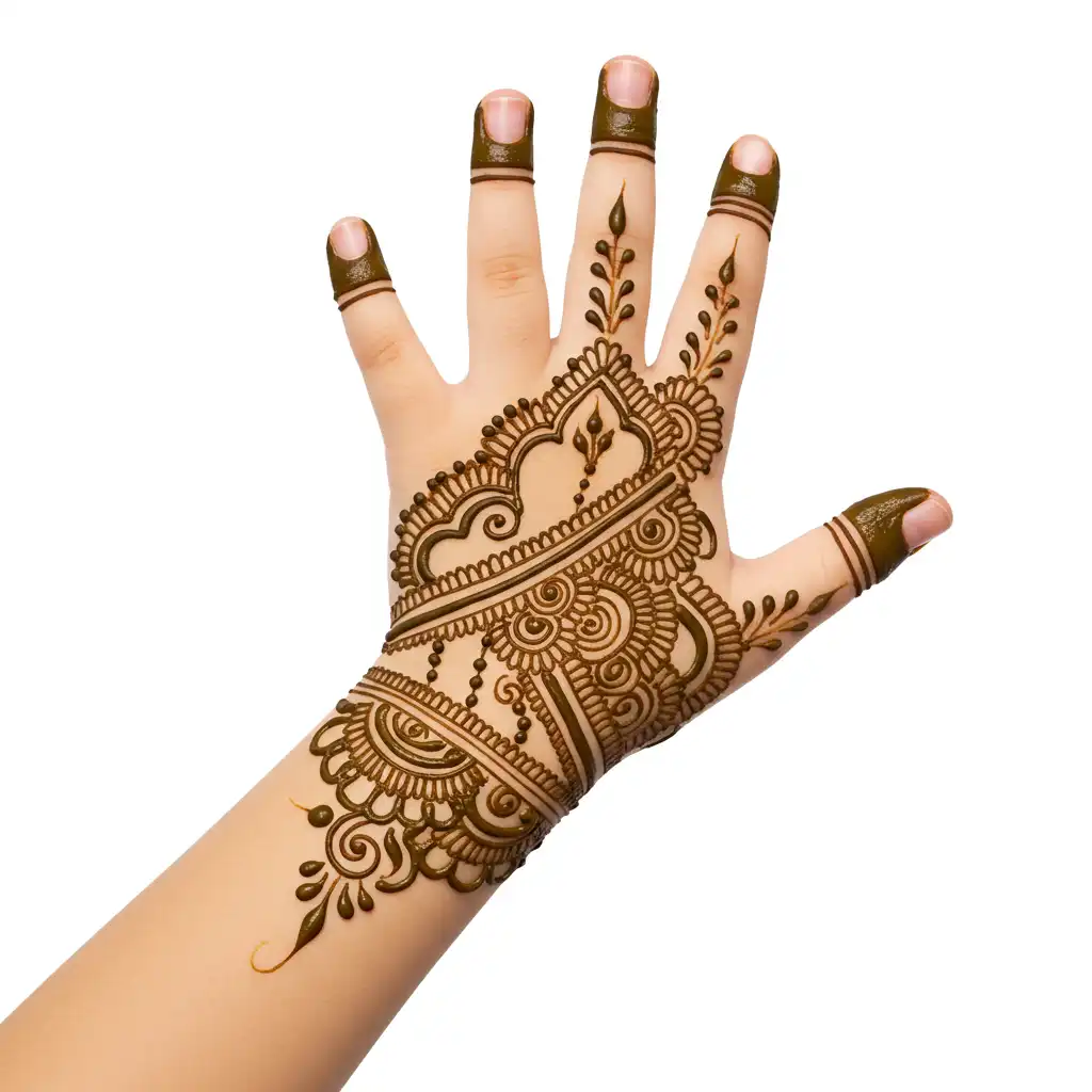 Kids cute mehndi design 154 Kids cute mehndi design 154