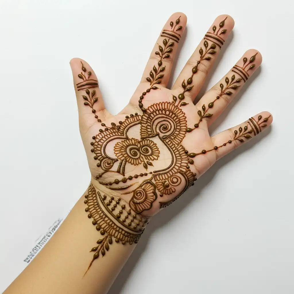 Kids cute mehndi design 159 Kids cute mehndi design 159
