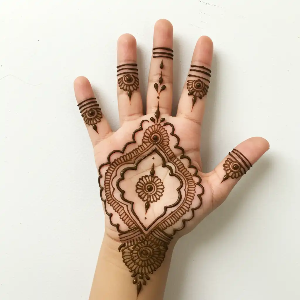 Kids cute mehndi design 160 Kids cute mehndi design 160