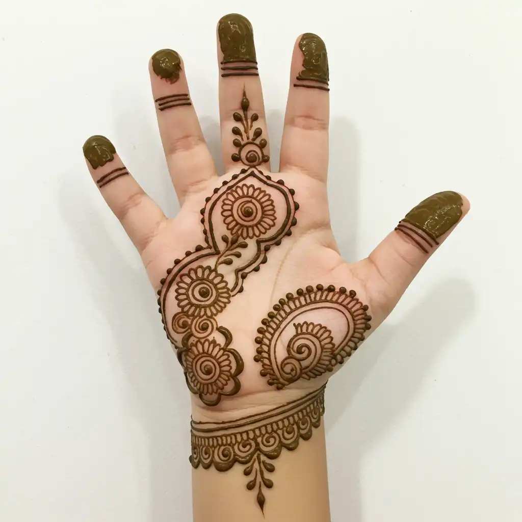 Kids cute mehndi design 162 Kids cute mehndi design 162