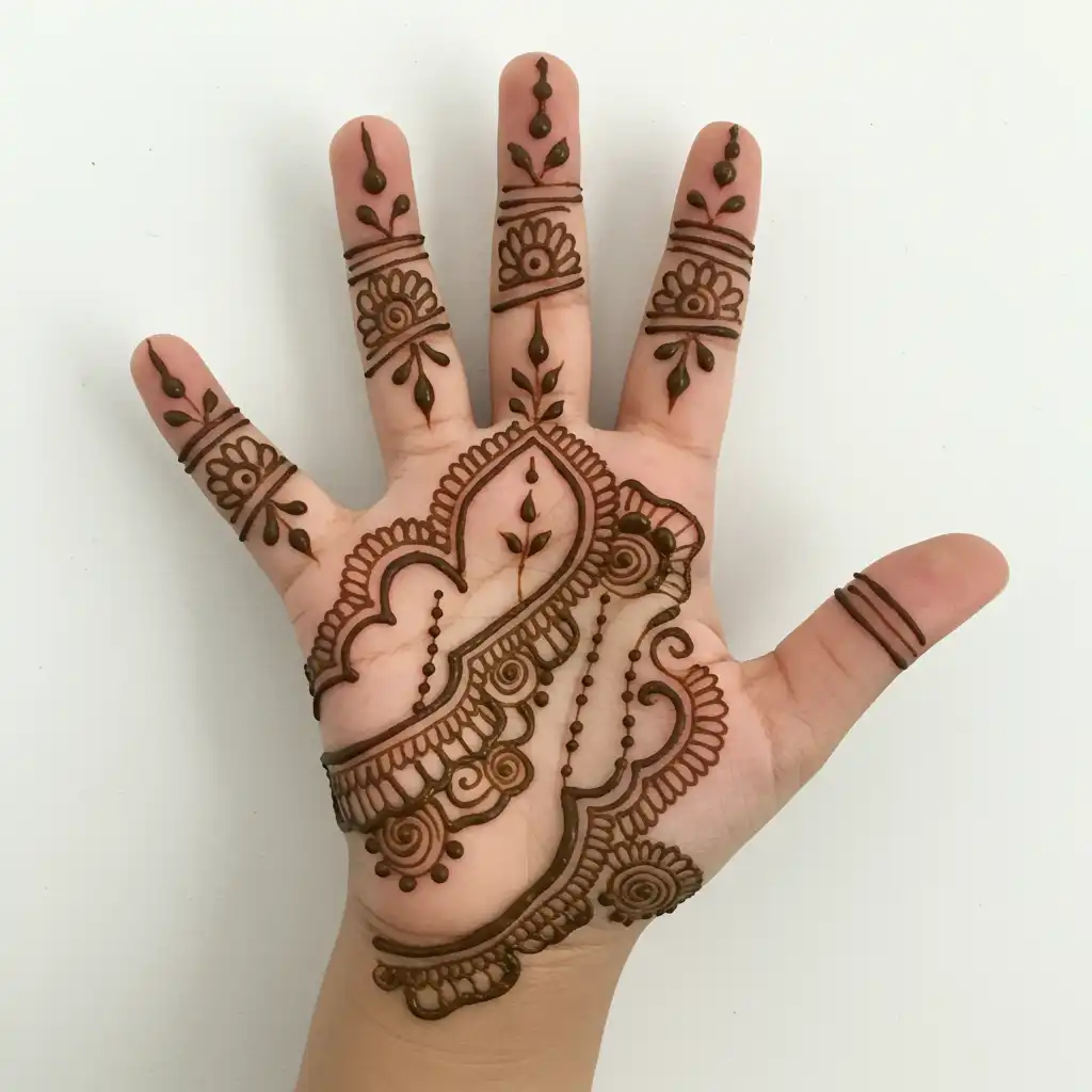 Kids cute mehndi design 164 Kids cute mehndi design 164