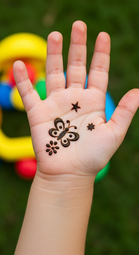 Kids cute mehndi design 22 Kids cute mehndi design 22