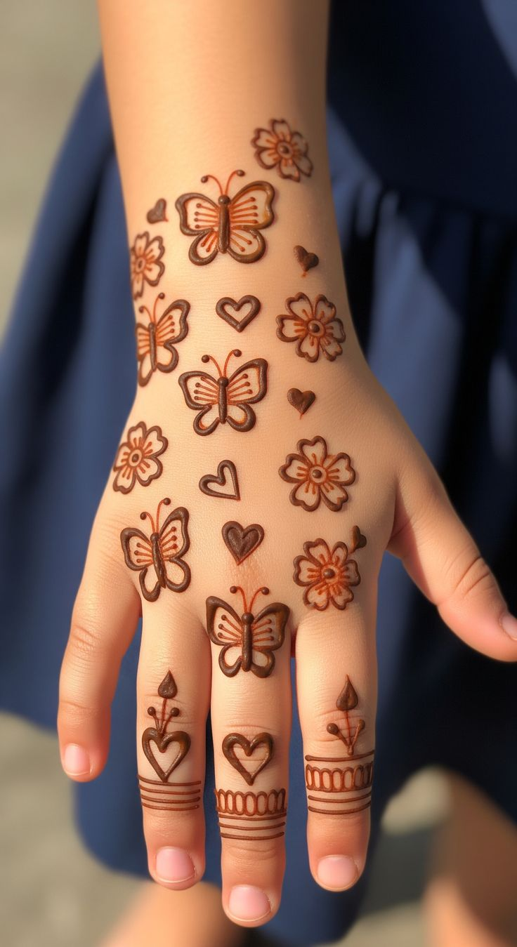 Kids cute mehndi design 41 Kids cute mehndi design 41