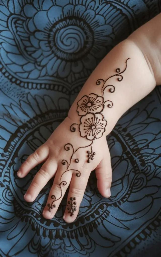 Kids cute mehndi design 43 Kids cute mehndi design 43