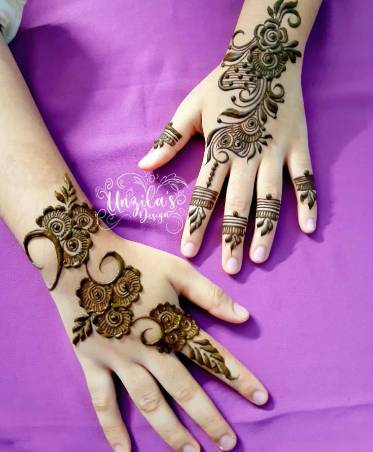 Kids cute mehndi design 44 Kids cute mehndi design 44