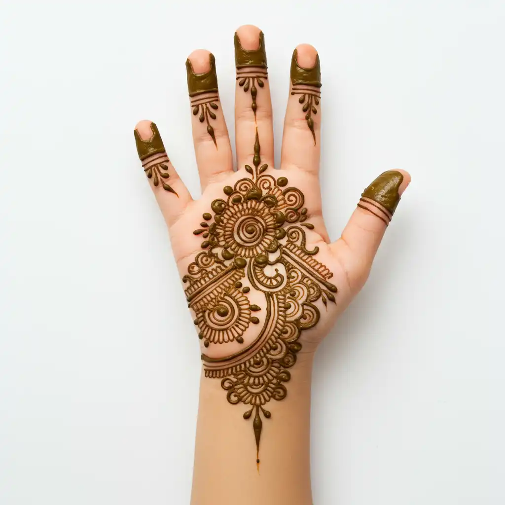 Kids cute mehndi design 53 Kids cute mehndi design 53