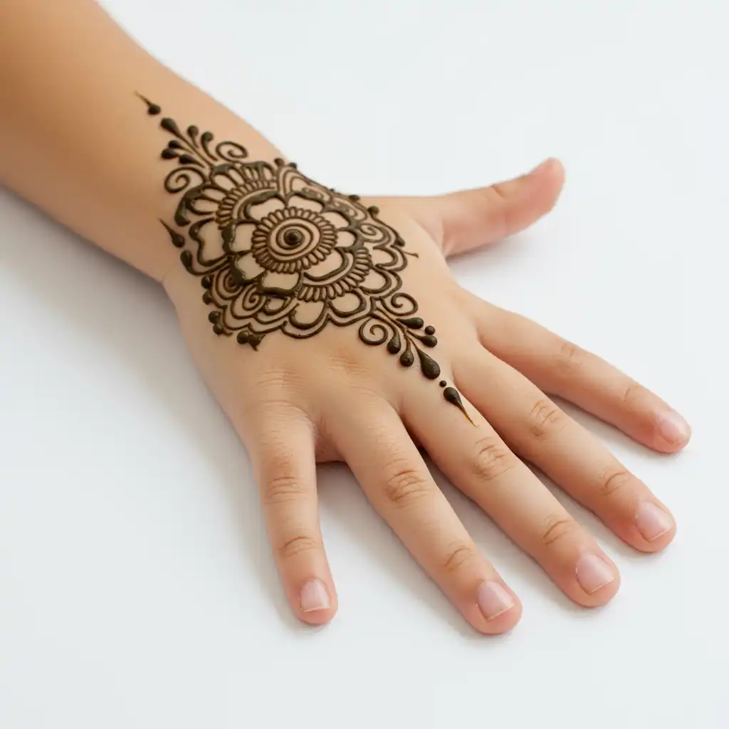 Kids cute mehndi design 54 Kids cute mehndi design 54