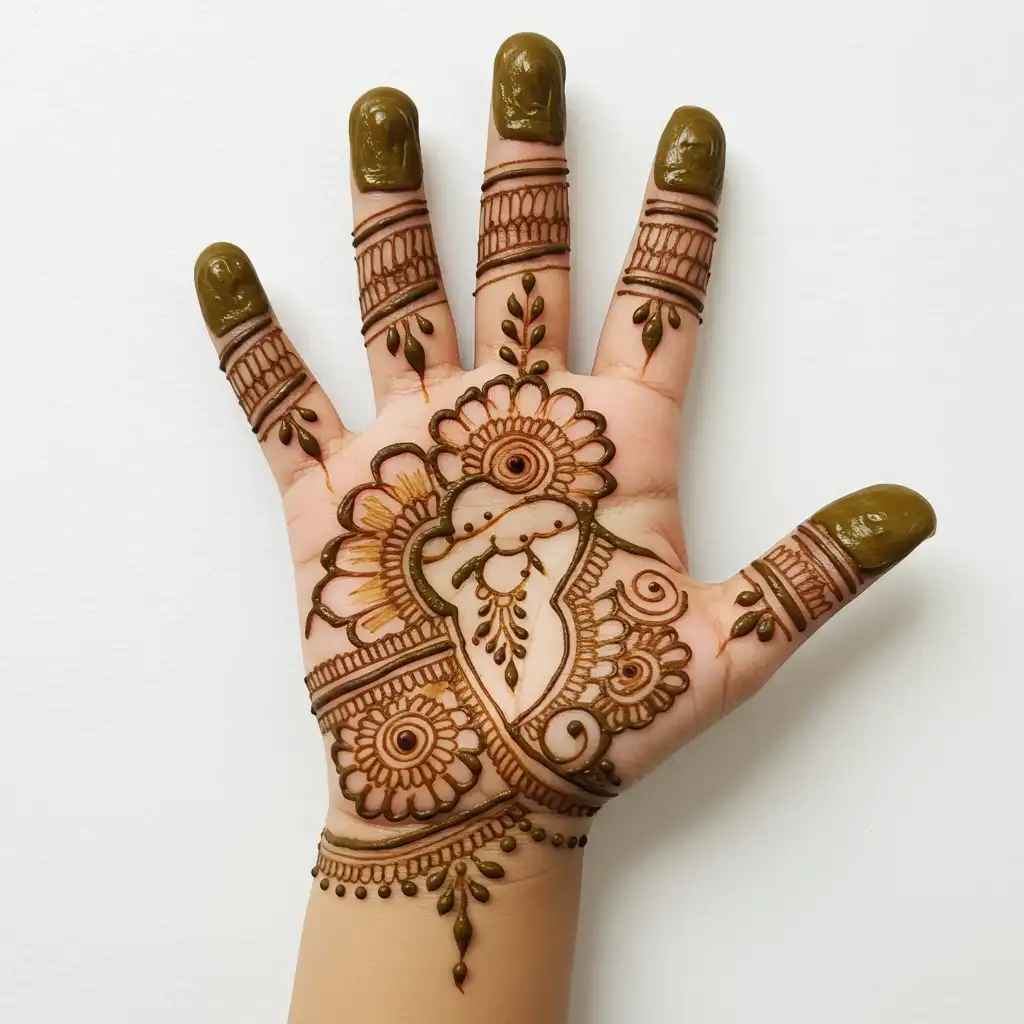 Kids cute mehndi design 56 Kids cute mehndi design 56