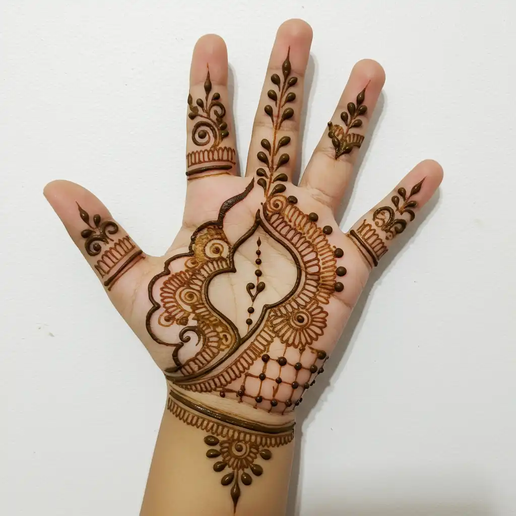 Kids cute mehndi design 57 Kids cute mehndi design 57