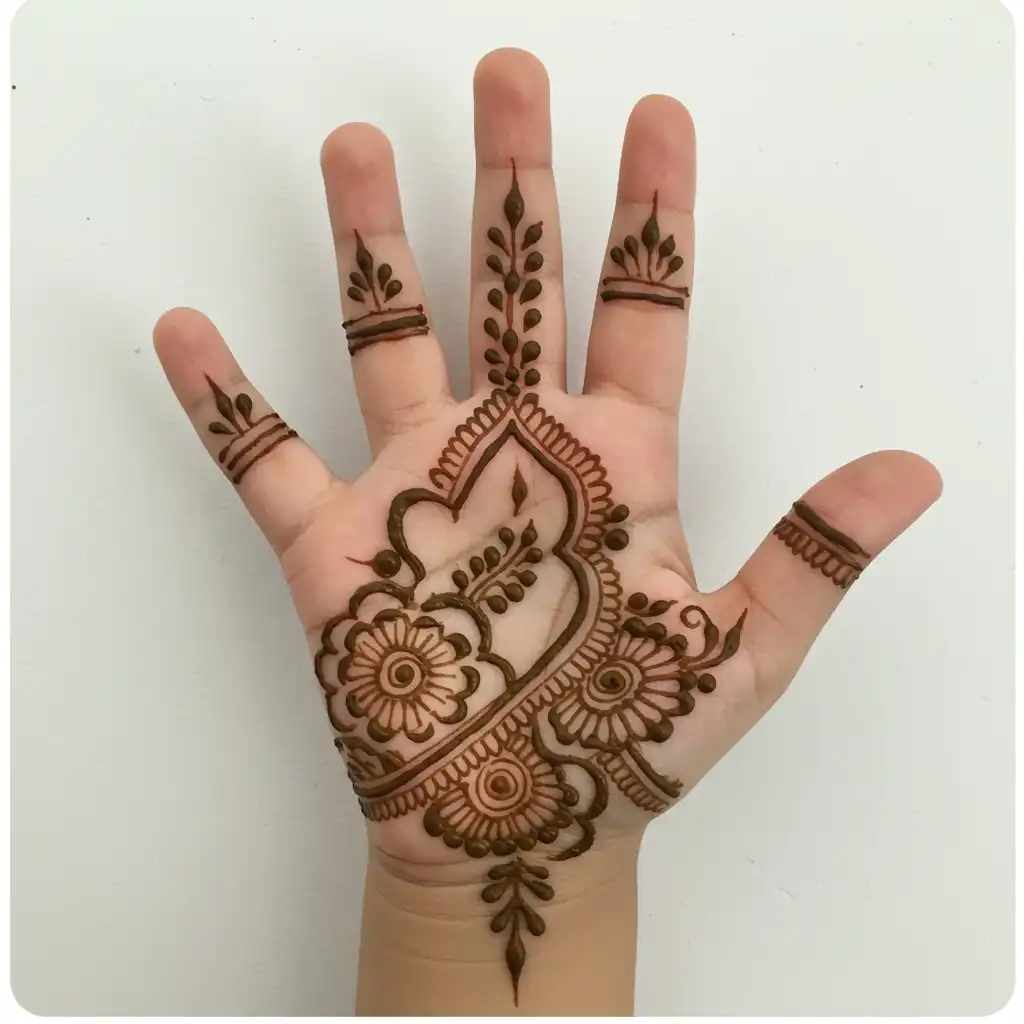 Kids cute mehndi design 58 Kids cute mehndi design 58