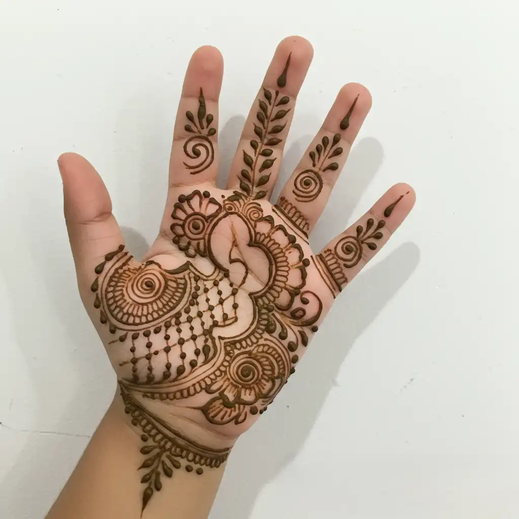 Kids cute mehndi design 59 Kids cute mehndi design 59