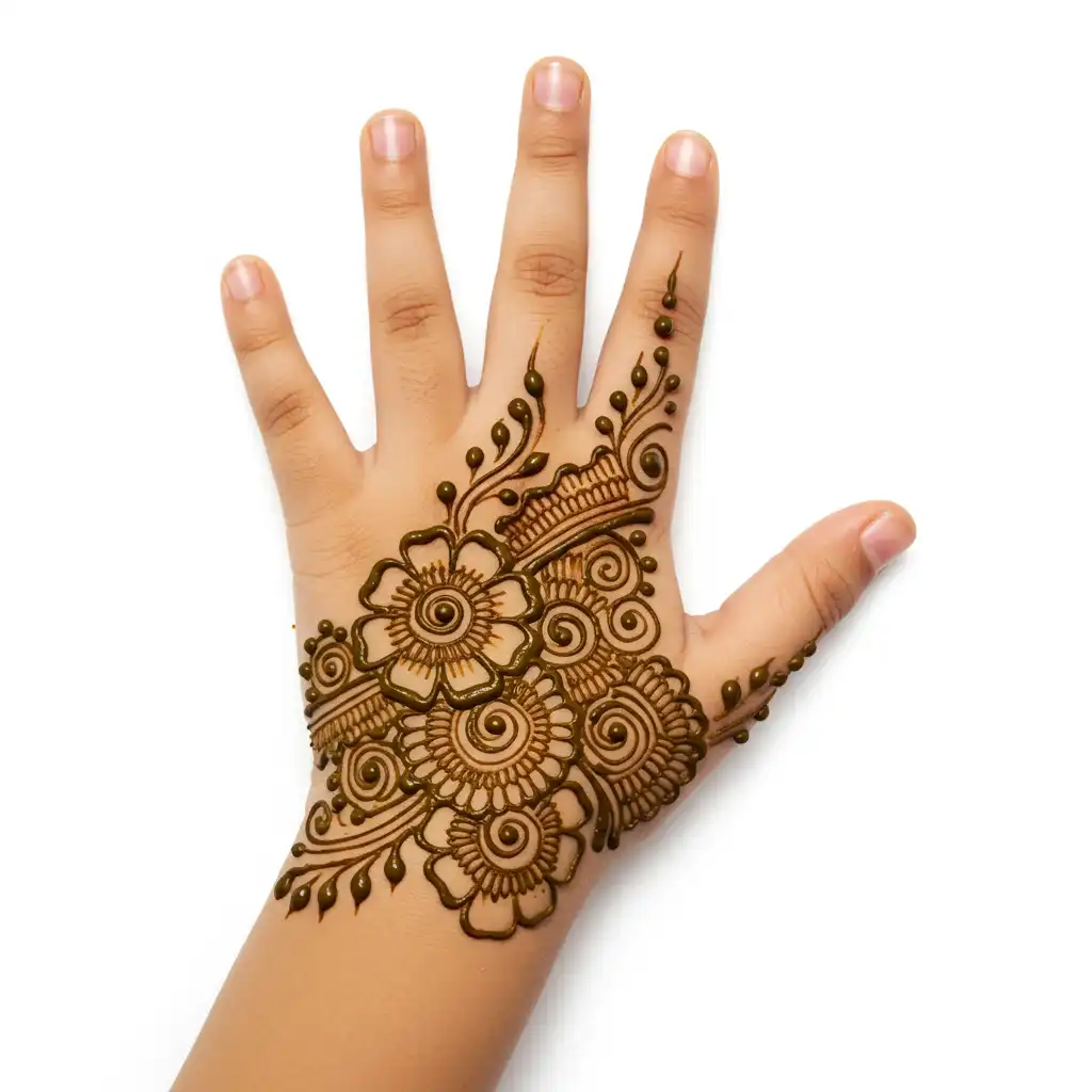 Kids cute mehndi design 63 Kids cute mehndi design 63