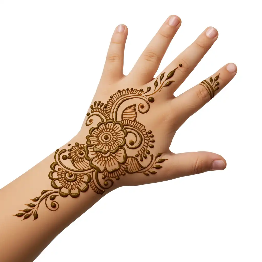 Kids cute mehndi design 64 Kids cute mehndi design 64