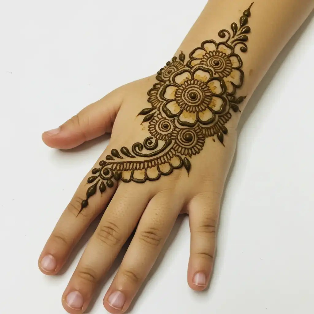 Kids cute mehndi design 65 Kids cute mehndi design 65