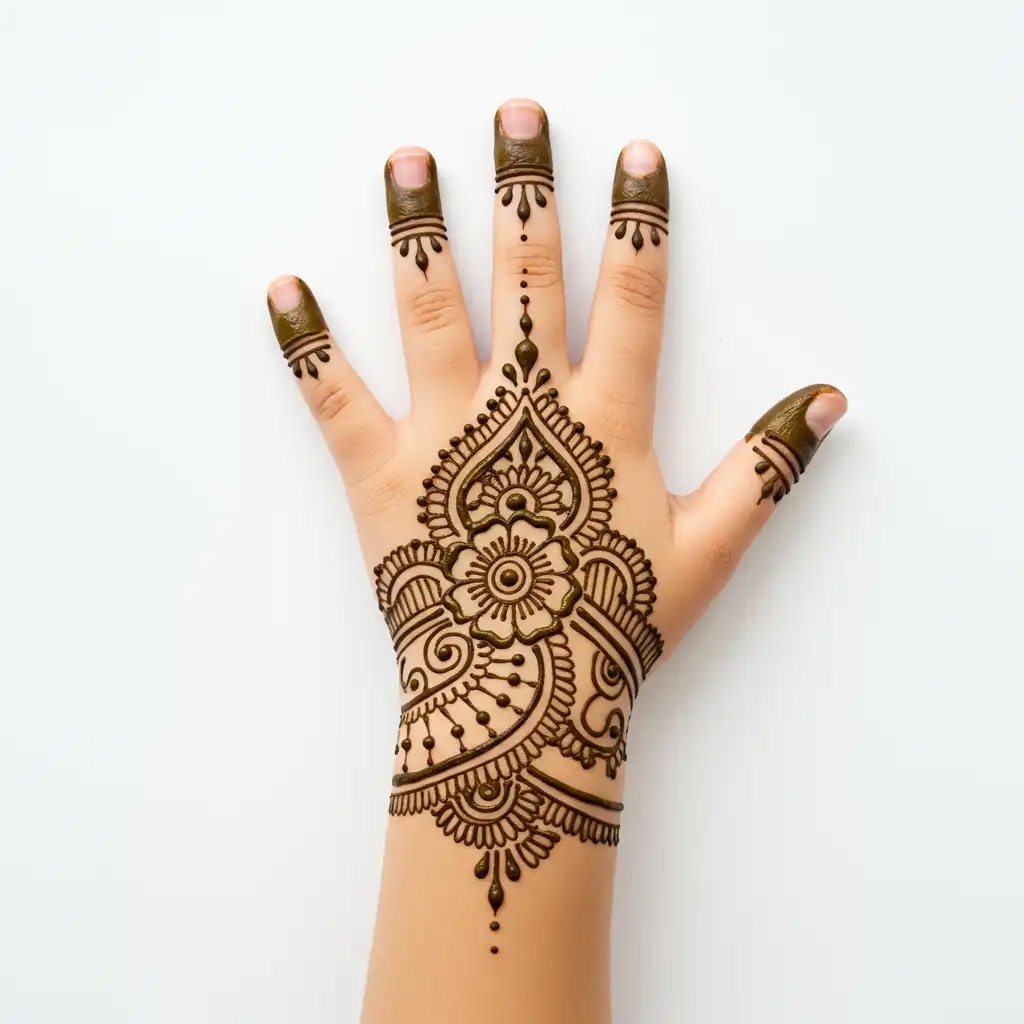 Kids cute mehndi design 66 Kids cute mehndi design 66