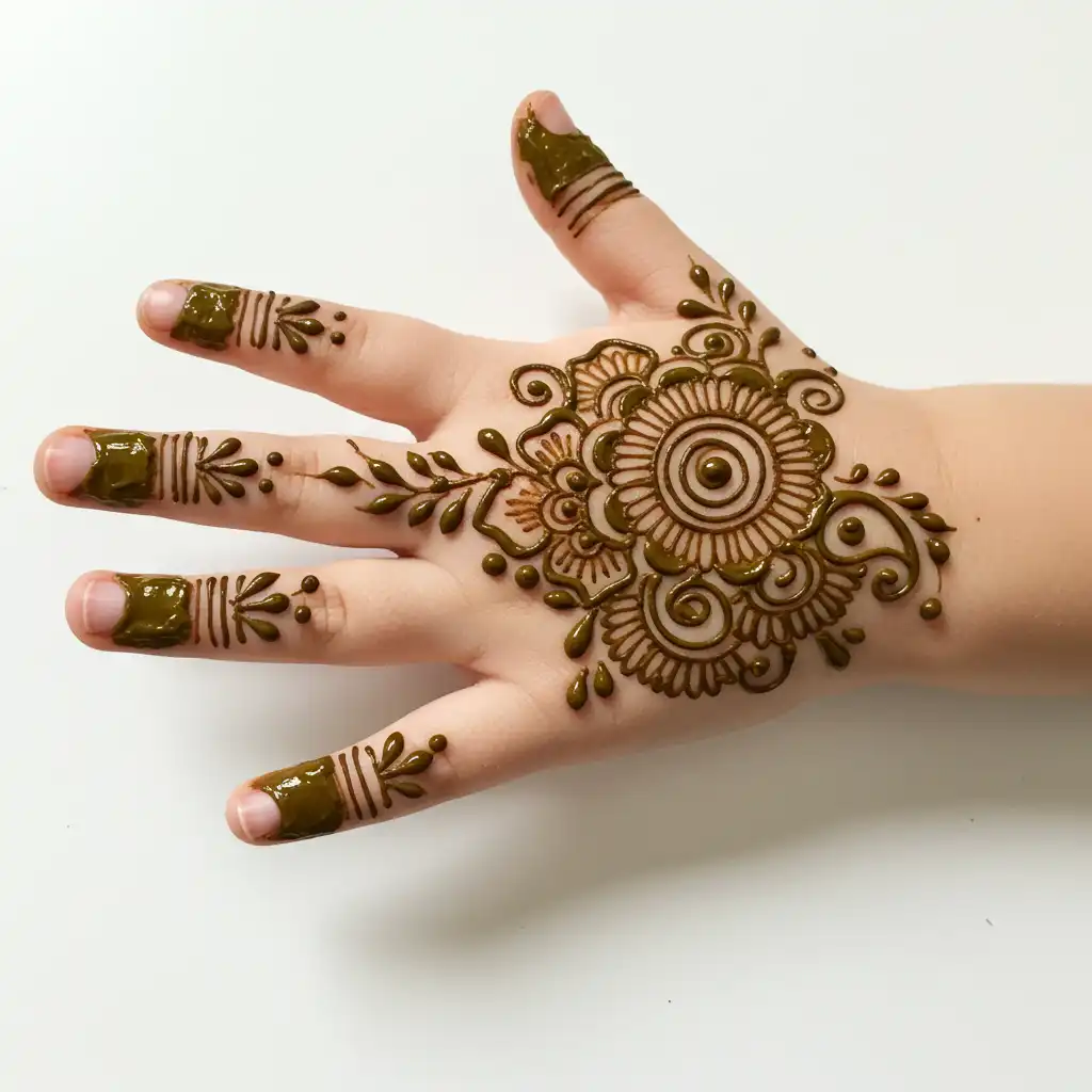 Kids cute mehndi design 68 Kids cute mehndi design 68