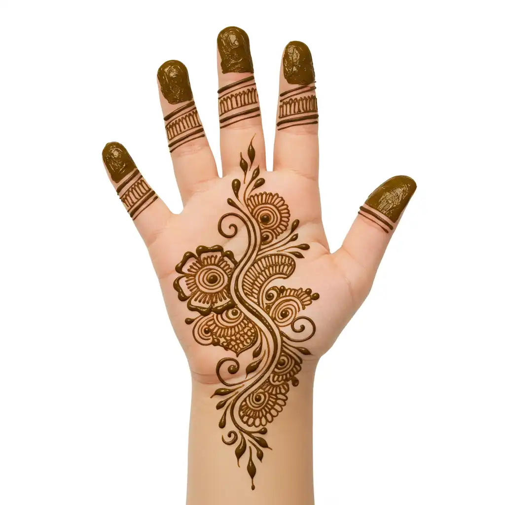 Kids cute mehndi design 70 Kids cute mehndi design 70