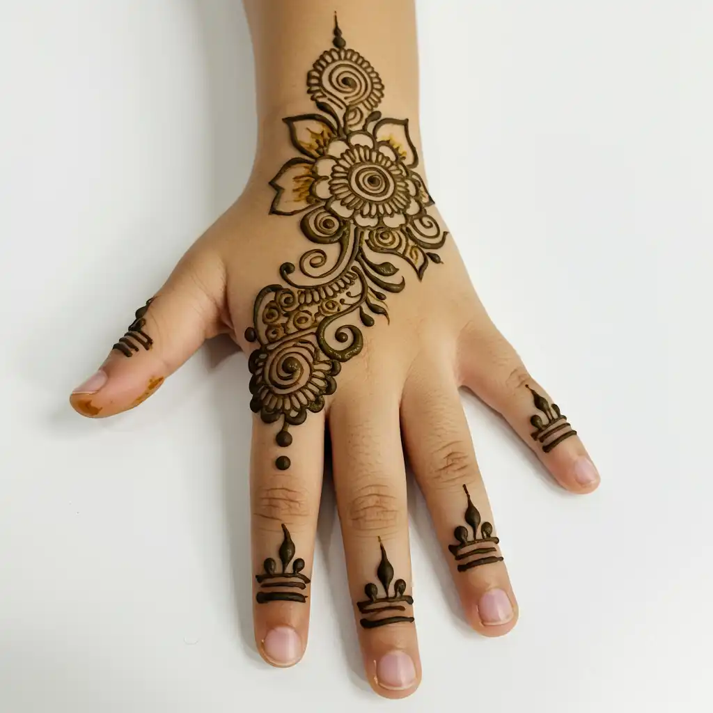Kids cute mehndi design 71 Kids cute mehndi design 71