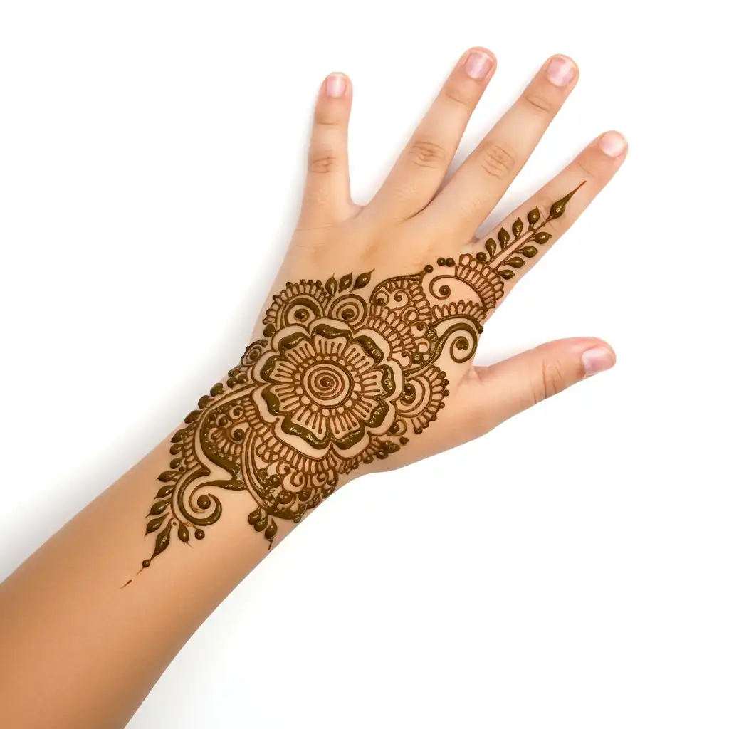 Kids cute mehndi design 73 Kids cute mehndi design 73