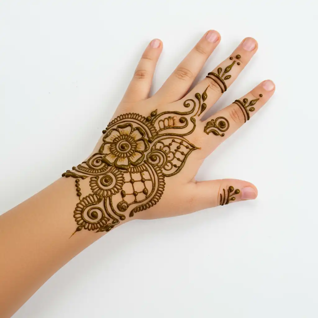 Kids cute mehndi design 74 Kids cute mehndi design 74