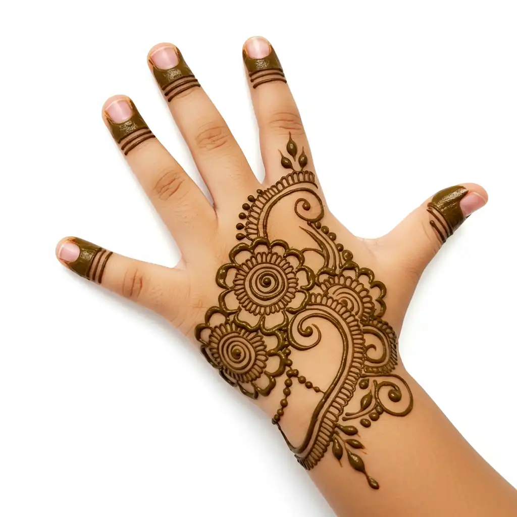Kids cute mehndi design 76 Kids cute mehndi design 76