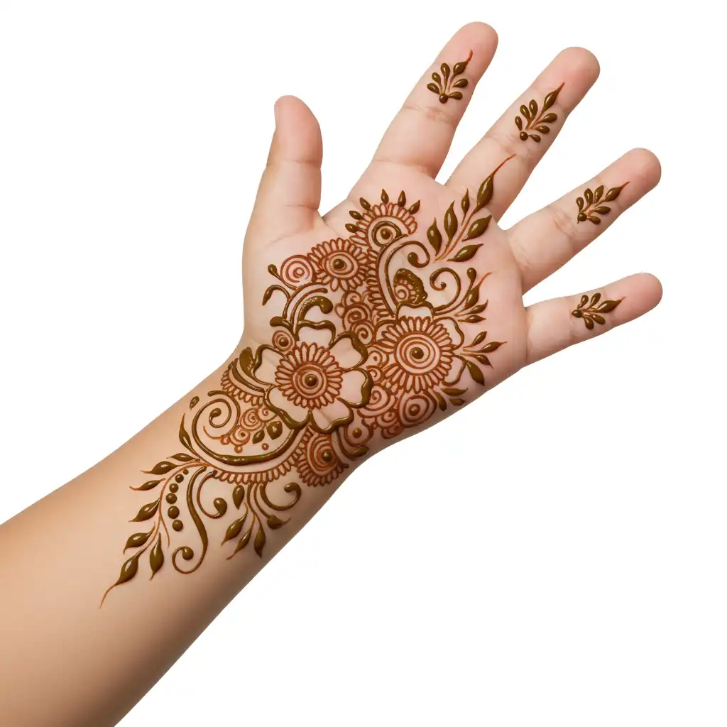 Kids cute mehndi design 80 Kids cute mehndi design 80