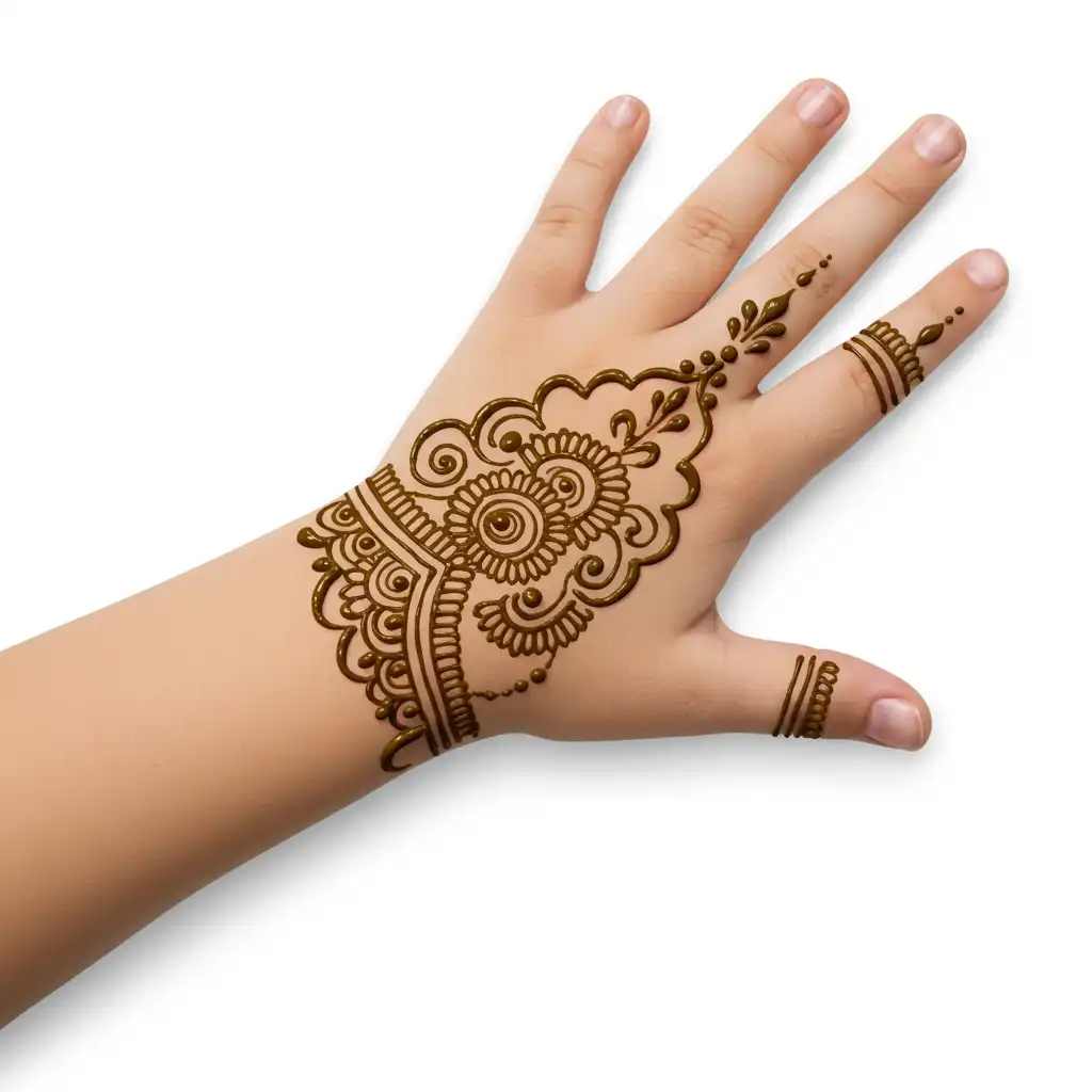 Kids cute mehndi design 81 Kids cute mehndi design 81