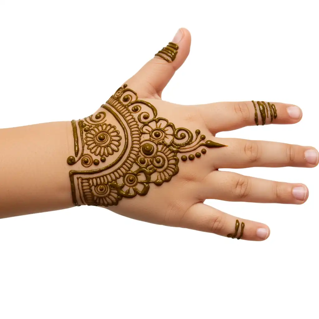 Kids cute mehndi design 84 Kids cute mehndi design 84