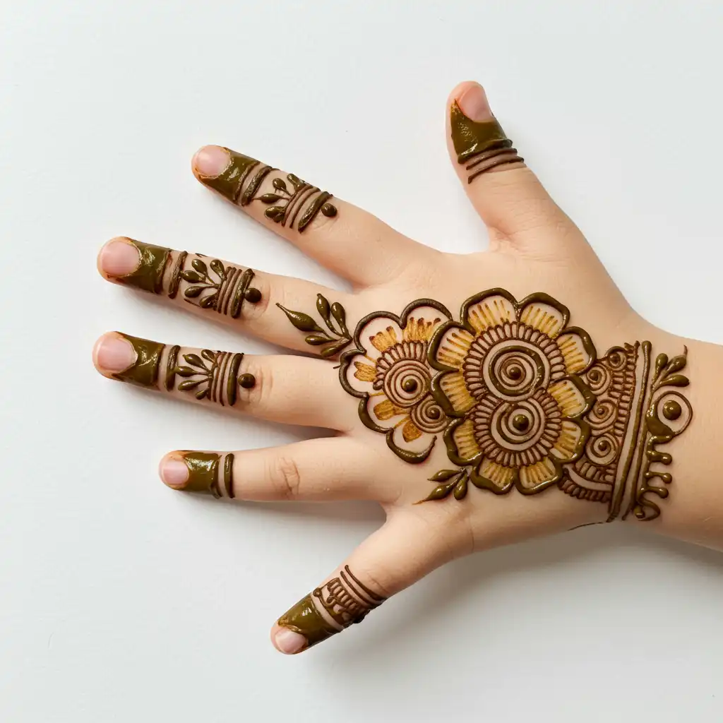 Kids cute mehndi design 87 Kids cute mehndi design 87