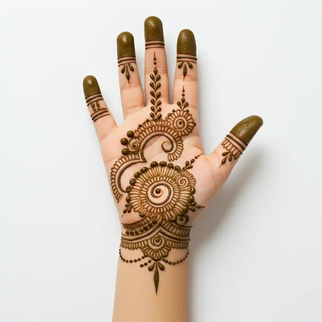 Kids cute mehndi design 88 Kids cute mehndi design 88