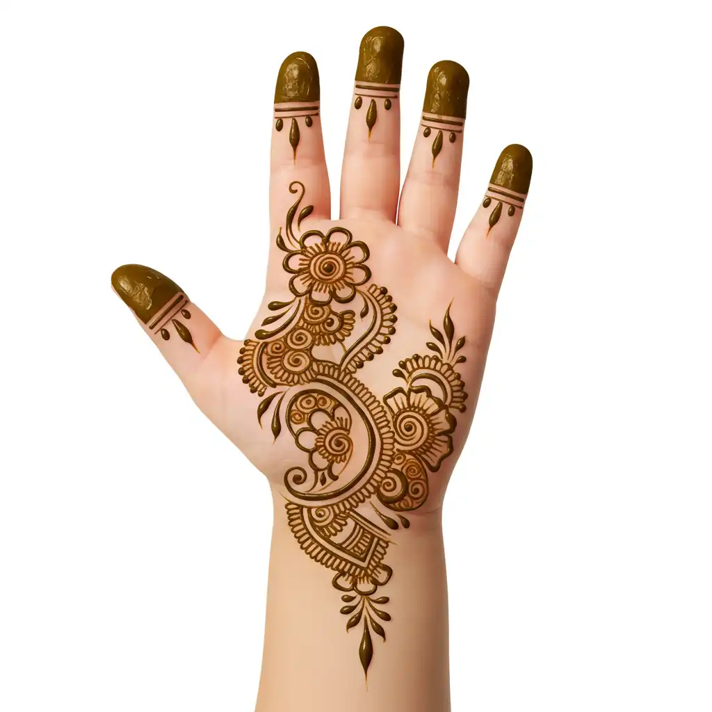 Kids cute mehndi design 90 Kids cute mehndi design 90