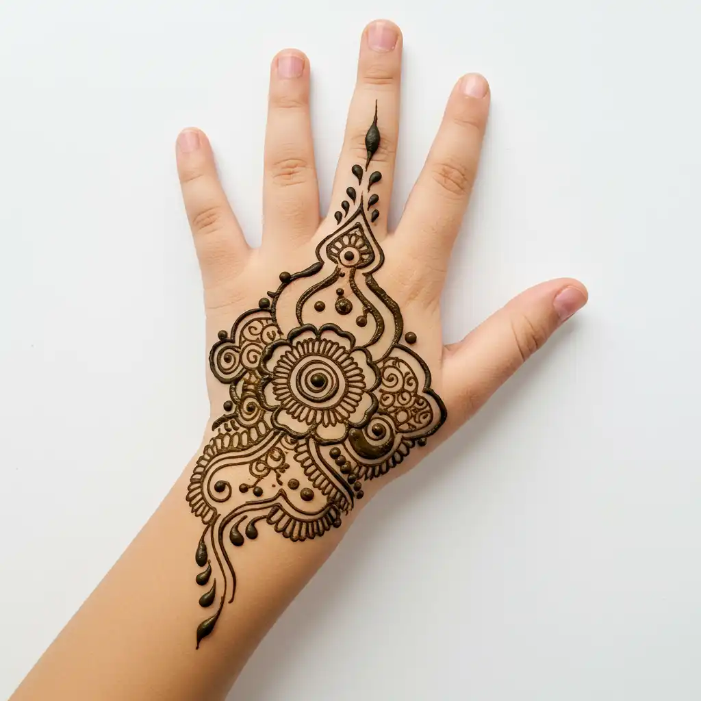 Kids cute mehndi design 93 Kids cute mehndi design 93