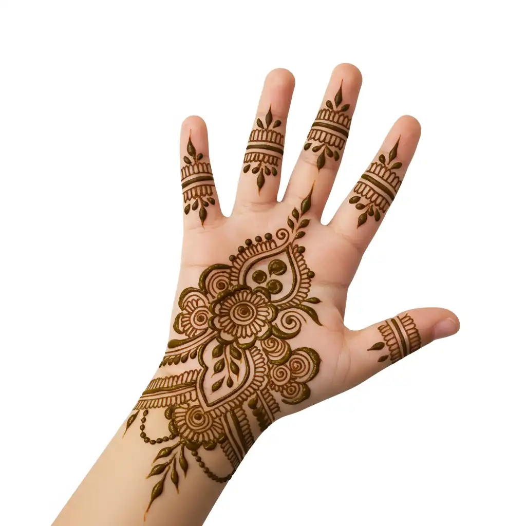 Kids cute mehndi design 96 Kids cute mehndi design 96