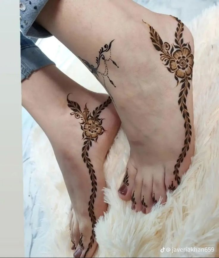 Leg mehndi design 10 Leg mehndi design 10