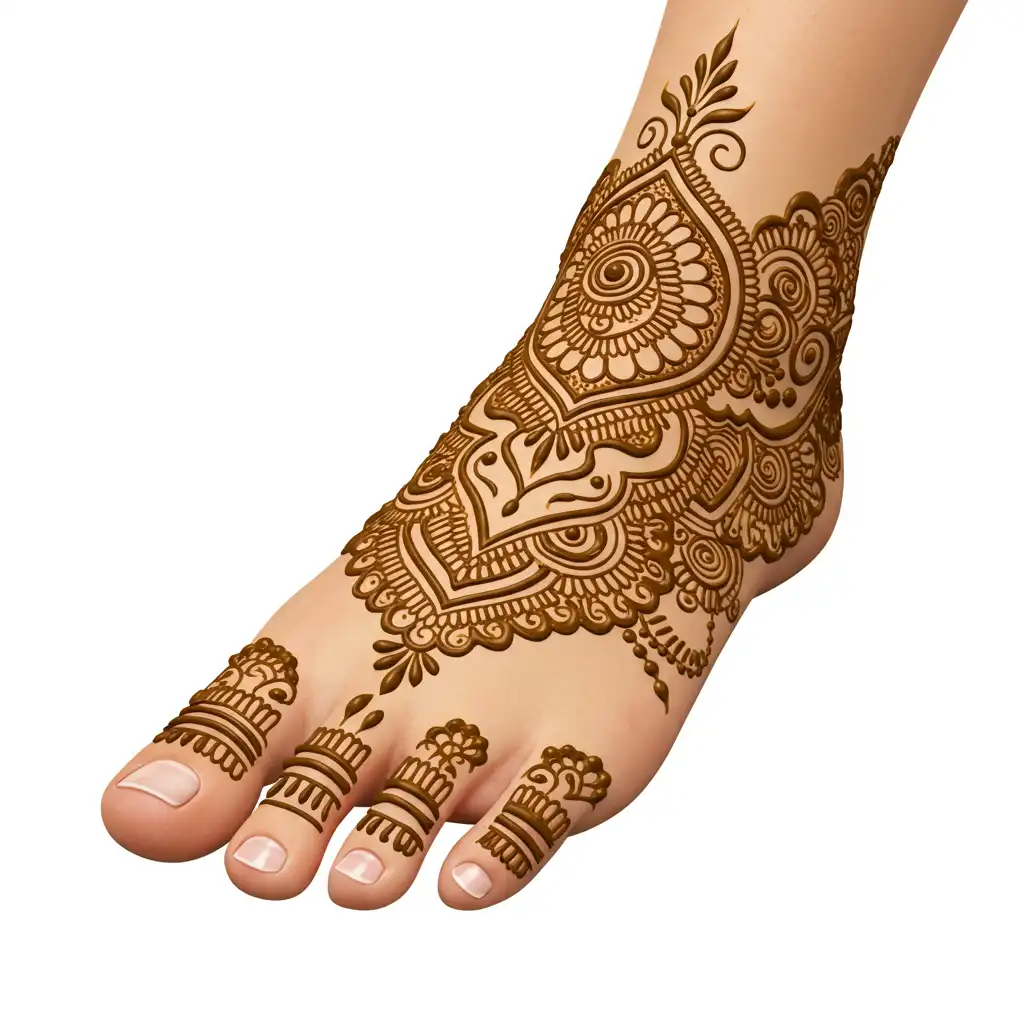 Leg mehndi design 103 Leg mehndi design 103