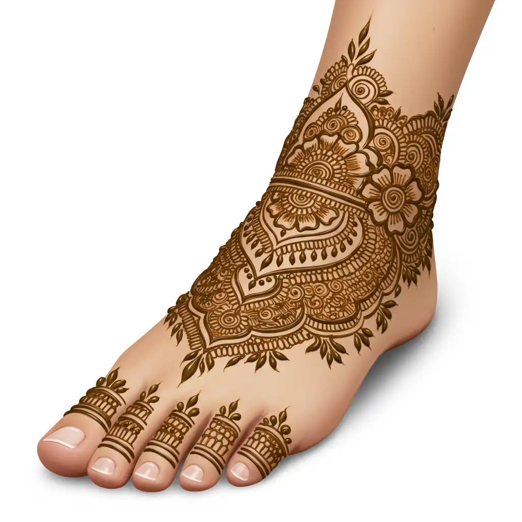 Leg mehndi design 104 Leg mehndi design 104