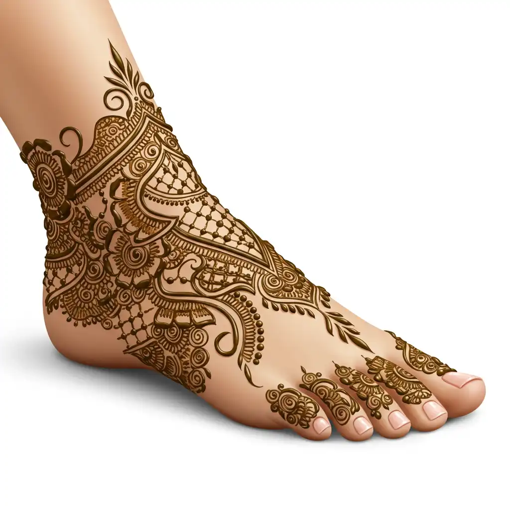 Leg mehndi design 105 Leg mehndi design 105