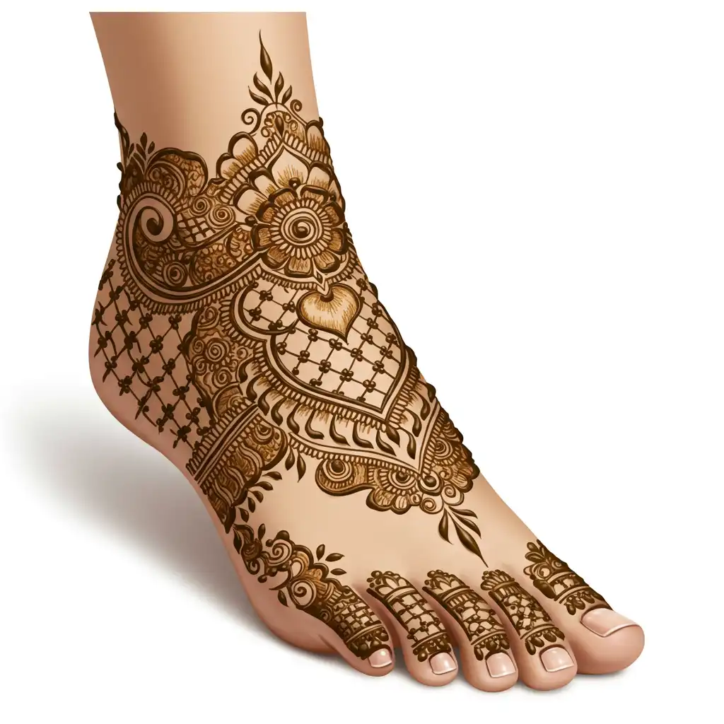 Leg mehndi design 108 Leg mehndi design 108